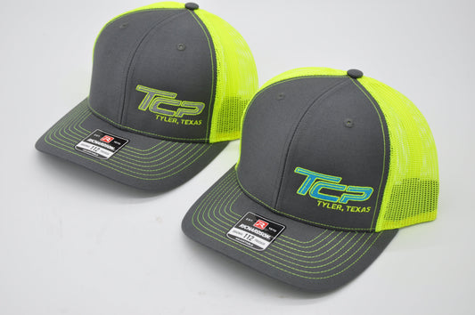 TCP Grey Hat/Cap (Neon Green Mesh)