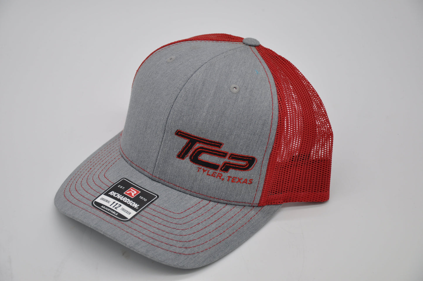 TCP Grey Hat/Cap (Red Mesh)