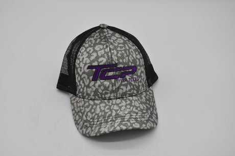 TCP Glitter Leopard Ponytail Hat/Cap (Black Mesh) TCP Pro Racing Apparel