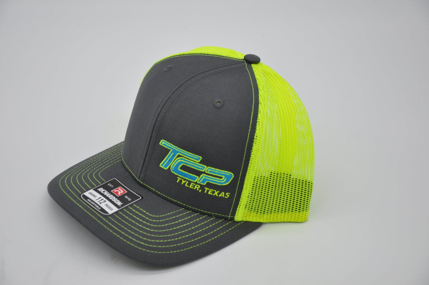 TCP Grey Hat/Cap (Neon Green Mesh) TCP Pro Racing Apparel