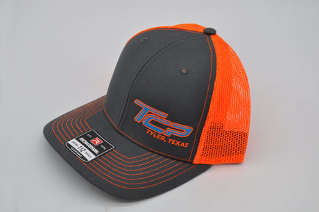 TCP Grey Hat/Cap (Neon Orange Mesh) TCP Pro Racing Apparel