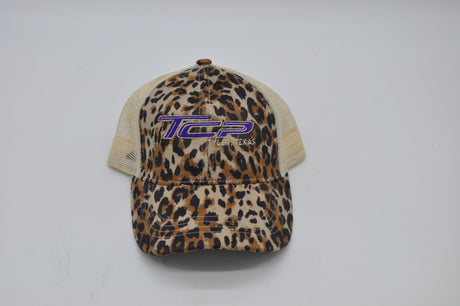 TCP Leopard Ponytail Hat/Cap (Cream Mesh) TCP Pro Racing Apparel