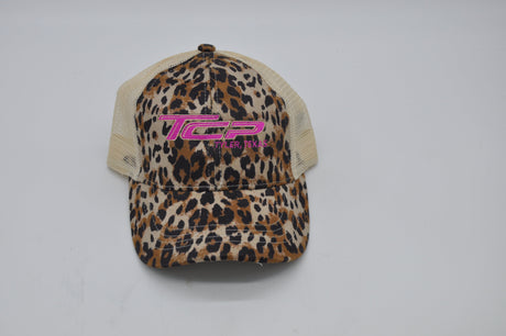 TCP Leopard Ponytail Hat/Cap (Cream Mesh) TCP Pro Racing Apparel